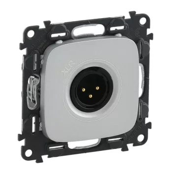   Legrand 754747 Valena Allure 3 pólusú XLR aljzat, male, burkolattal, Alumínium ( Legrand 754747 )