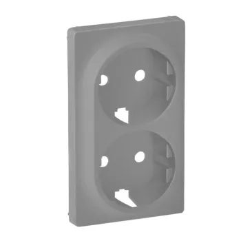 Legrand Valena Life 754952 kettős dugalj 2x2P+F, IP20, alumínium, süllyesztett