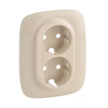 Legrand Valena Allure 754956 kettős dugalj 2x2P+F, IP20, elefántcsont, süllyesztett