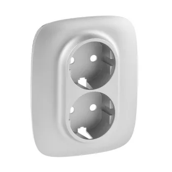 Legrand Valena Allure 754957 kettős dugalj 2x2P+F, IP20, alumínium, süllyesztett