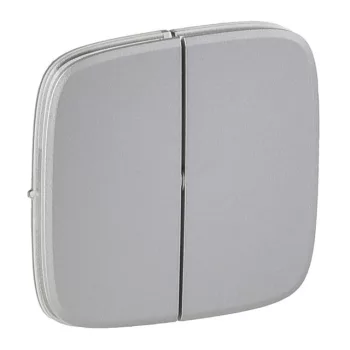   Legrand 755027 Valena Allure Kettős kapcsoló burkolat, Alumínium ( Legrand 755027 )