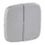 Legrand 755027 Valena Allure Kettős kapcsoló burkolat, Alumínium ( Legrand 755027 )
