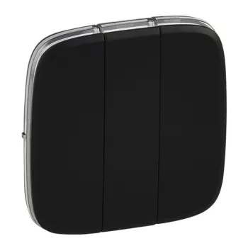  Legrand 755038 Valena Allure burkolat multifunkciós vezérlőhöz, Fekete ( Legrand 755038 )