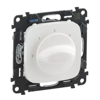   Legrand 755175 Valena Allure Ventilátor vezérlő (0-1-2-3 állású), burkolattal, Fehér ( Legrand 755175 )