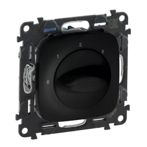 Legrand Valena Allure 755178 burkolat, 20 A, IP20, fekete, süllyesztett