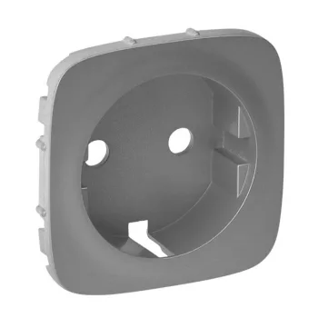 Legrand Valena Allure 755207 földelt dugalj 2P+F, IP20, alumínium, süllyesztett