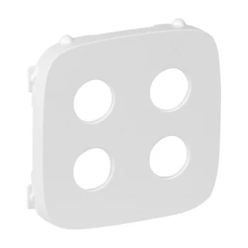   Legrand 755295 Valena Allure Banándugós sztereó hangszóró-csatlakozóaljzat burkolat, Fehér ( Legrand 755295 )