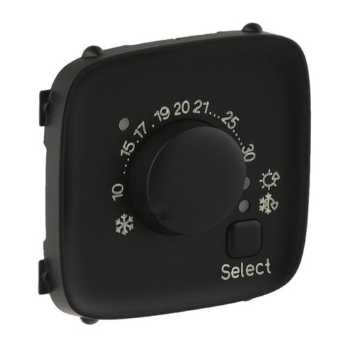 Legrand 755318 Valena Allure Elektronikus termosztát burkolat, Fekete ( Legrand 755318 )