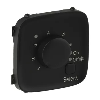   Legrand 755328 Valena Allure Padlófűtés termosztát burkolat, Fekete ( Legrand 755328 )