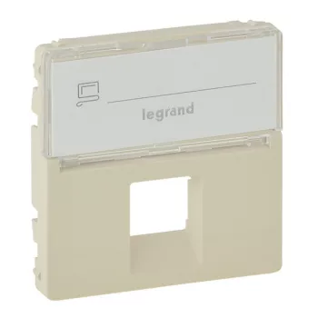   Legrand 755471 Valena Life 1xRJ45 csatlakozóaljzat burkolat, címketartóval elefántcsont ( Legrand 755471 )
