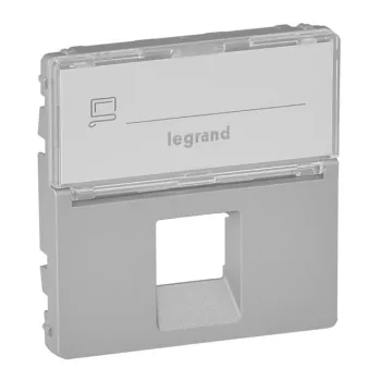   Legrand 755472 Valena Life 1xRJ45 csatlakozóaljzat burkolat, címketartóval alumínium ( Legrand 755472 )