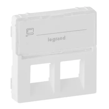   Legrand 755480 Valena Life 2xRJ45 csatlakozóaljzat burkolat, címketartóval fehér ( Legrand 755480 )