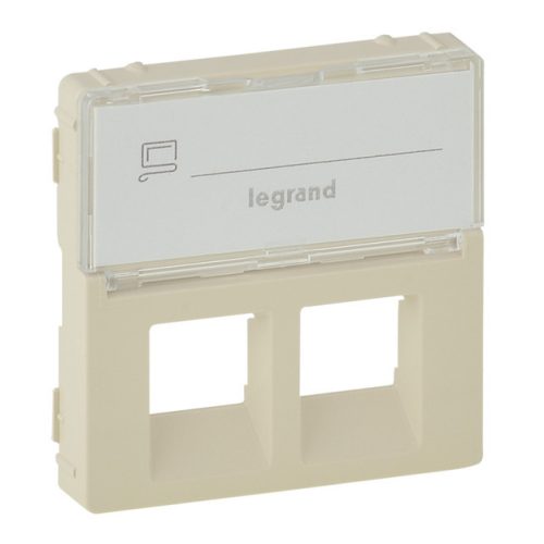 Legrand 755481 Valena Life 2xRJ45 csatlakozóaljzat burkolat, címketartóval elefántcsont ( Legrand 755481 )
