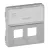 Legrand 755482 Valena Life 2xRJ45 csatlakozóaljzat burkolat, címketartóval alumínium ( Legrand 755482 )