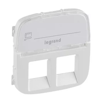   Legrand 755489 Valena Allure 2xRJ11/RJ45 aljzat burkolat címketartóval, Gyöngyház ( Legrand 755489 )