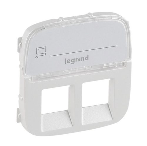 Legrand 755489 Valena Allure 2xRJ11/RJ45 aljzat burkolat címketartóval, Gyöngyház ( Legrand 755489 )