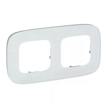Legrand Valena Allure 755542 kettes keret, IP20, fehérüveg