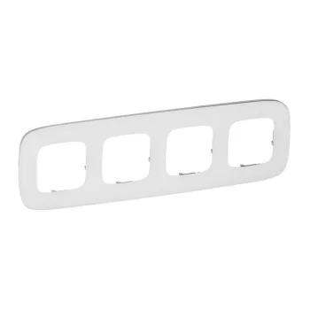   Legrand Valena Allure 755544 4-es fehérüveg keret, függőleges és vízszintes elhelyezéssel