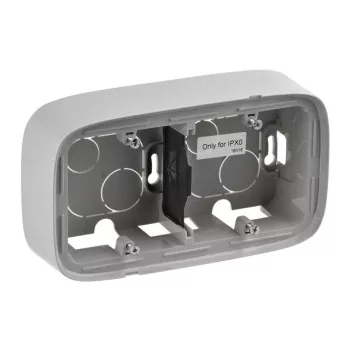   Legrand 755572 Valena Allure Kettős kiemelődoboz, Alumínium ( Legrand 755572 )
