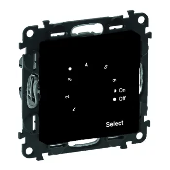 Legrand Valena Life 756334 szobatermosztát, IP40, fekete, süllyesztett