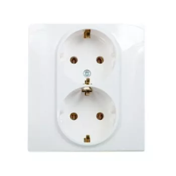   Legrand Niloé 764534 földelt csatlakozóaljzat (dugalj) 2x2P+F fehér burkolattal kerettel,, süllyesztett, 16A 250V (Legrand 764534)
