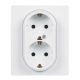 Legrand Niloé 764544 földelt csatlakozóaljzat (dugalj) gyermekvédelemmel 2x2P+F fehér burkolattal kerettel, süllyesztett, 16A 250V (Legrand 764544 / 664544)