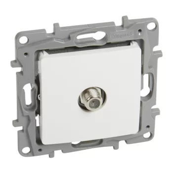   Legrand 764549 Niloé TV aljzat, "F-F", végzáró (1 dB), fehér ( Legrand 764549 )