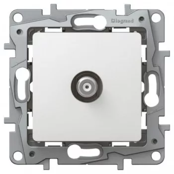   Legrand Niloé 764550 végzáró SAT "F típus" csatlakozóaljzat 1 dB, fehér burkolattal, keret nélkül, süllyesztett (Legrand 764550)