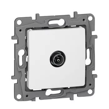   Legrand Niloé 764551 végzáró TV - 9,5 (apa) csatlakozóaljzat 1 dB, fehér burkolattal, keret nélkül, süllyesztett (Legrand 764551)