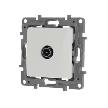   Legrand Niloé 764552 átmenő TV (apa) csatlakozóaljzat 14 dB, fehér burkolattal, keret nélkül, süllyesztett (Legrand 764552)