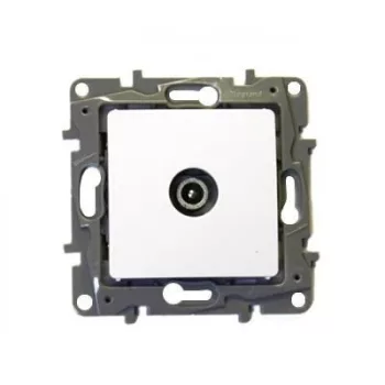   Legrand Niloé 764555 végzáró TV (apa) csatlakozóaljzat 10 dB, fehér burkolattal, keret nélkül, süllyesztett (Legrand 764555 /664555)