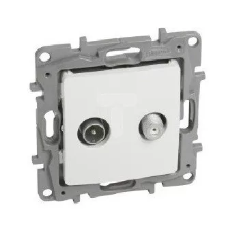   Legrand Niloé 764558 végzáró TV-SAT csatlakozóaljzat 10 dB, fehér burkolattal, keret nélkül, süllyesztett (Legrand 764558)