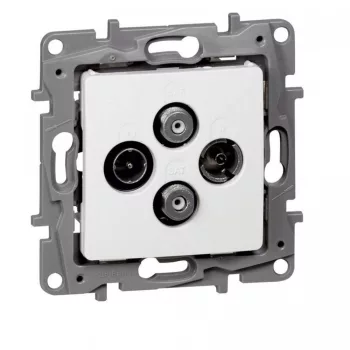 Legrand Niloé 764566 TV-R-SAT-SAT aljzat, IP21, fehér, süllyesztett