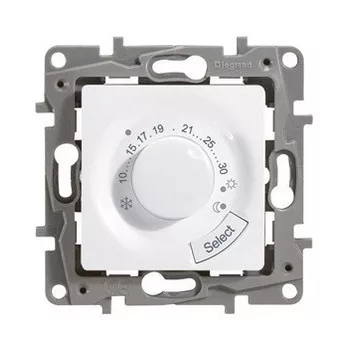   Legrand Niloé 764587 szobatermosztát, fehér burkolattal. keret nélkül, 8A 250V ( Legrand 764587)