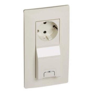   Legrand Niloé 764630 2P+F / USB kombinált csatlakozóaljzat (1000 mA) bézs burkolattal, kerettel, süllyesztett (Legrand 764630)