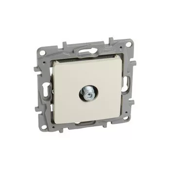   Legrand Niloé 764650 végzáró SAT "F típus" csatlakozóaljzat 1 dB, bézs burkolattal, keret nélkül, süllyesztett (Legrand 764650)