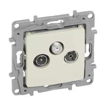   Legrand Niloé 764665 végzáró TV-Rádió-SAT csatlakozóaljzat 10 dB, bézs burkolattal, keret nélkül, süllyesztett (Legrand 764665 / 664665)