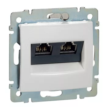   Legrand 770073 Valena fehér 2xRJ45 10G aljzat, fehér ( Legrand 770073 )