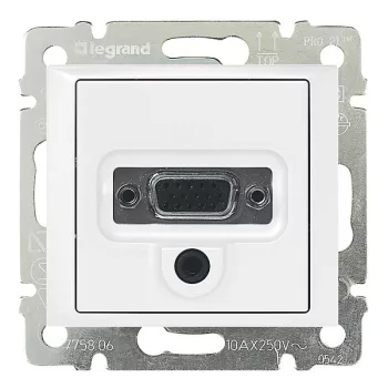 Legrand Valena 770082 csatlakozóaljzat, IP40, fehér, süllyesztett