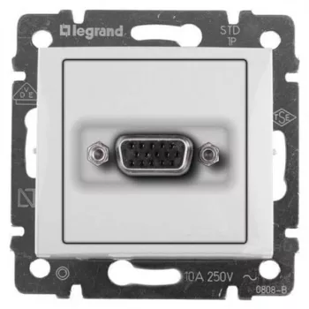 Legrand Valena 770083 HD15 (VGA) csatlakozóaljzat, IP40, fehér, süllyesztett