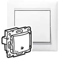 Legrand Valena 770099 egypólusú nyomó (N101), 10 A, IP44, fehér, süllyesztett