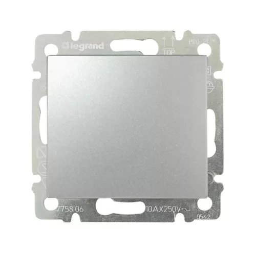 Legrand Valena 770101 egypólusú kapcsoló (101), 10 A, IP20, alumínium, süllyesztett