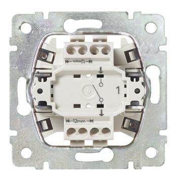   Legrand Valena 770102 kétpólusú kapcsoló (102), aluminium burkolattal keret nélkül, süllyesztett 10A 250V (Legrand 770102)