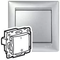 Legrand Valena 770103 hárompólusú kapcsoló (103), 10 A, IP20, alumínium, süllyesztett