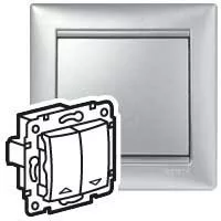 Legrand Valena 770104 redőnykapcsoló, 10 A, IP20, alumínium, süllyesztett