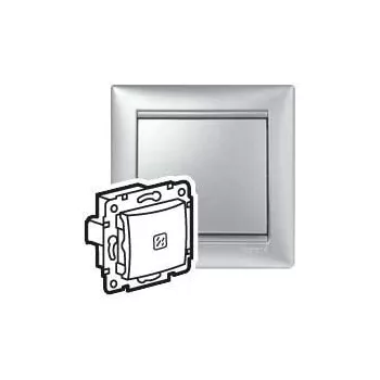 Legrand Valena 770110 egypólusú kapcsoló (101), 10 A, IP20, alumínium, süllyesztett