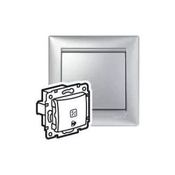 Legrand Valena 770115 egypólusú nyomó (N101), 10 A, IP31, alumínium, süllyesztett