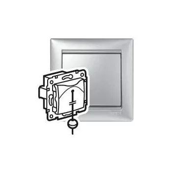 Legrand Valena 770119 húzózsinóros váltóérintkezős nyomó, 10 A, IP31, alumínium, süllyesztett