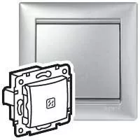 Legrand Valena 770125 váltókapcsoló (106), 10 A, IP20, alumínium, süllyesztett