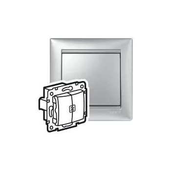 Legrand Valena 770128 csillárkapcsoló (105), 10 A, IP20, alumínium, süllyesztett